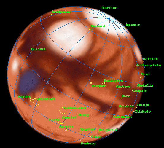 Mars am 31.8. 3 Uhr MESZ